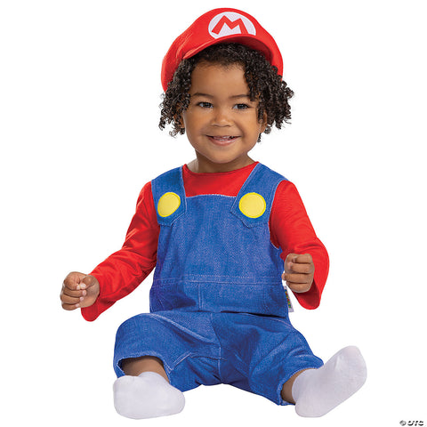 Baby Posh Super Mario Bros.™ Mario Costume - 6-12 Months | Horror-Shop.com
