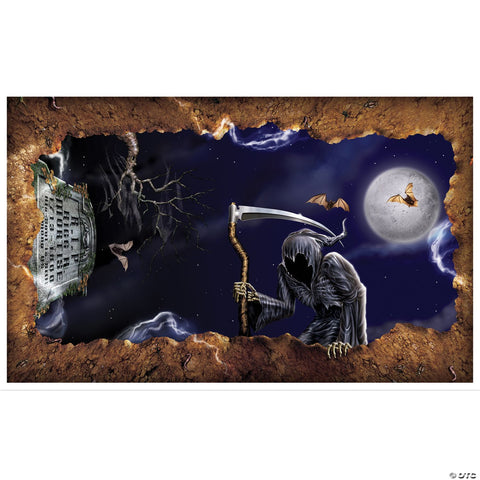 Open Grave Plastic Backdrop