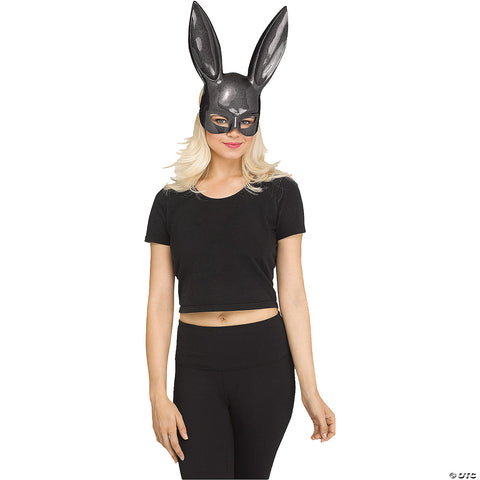 Black Glitter Bunny Mask | Horror-Shop.com