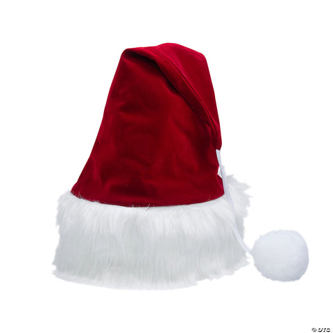 Burgundy Velvet Santa Hat | Horror-Shop.com