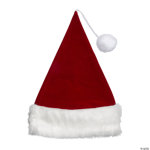 Burgundy Velvet Santa Hat | Horror-Shop.com