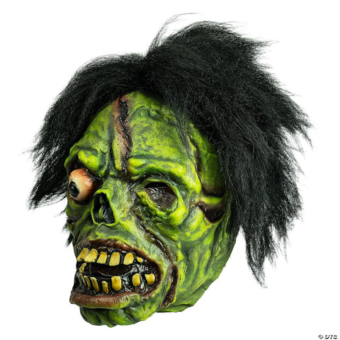 Chamber of Horrors™ Green Shock Monster Overhead Mask with Hair | Horror-Shop.com