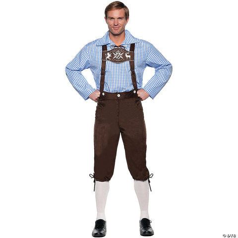 Deluxe Lederhosen Brown Adult Costume