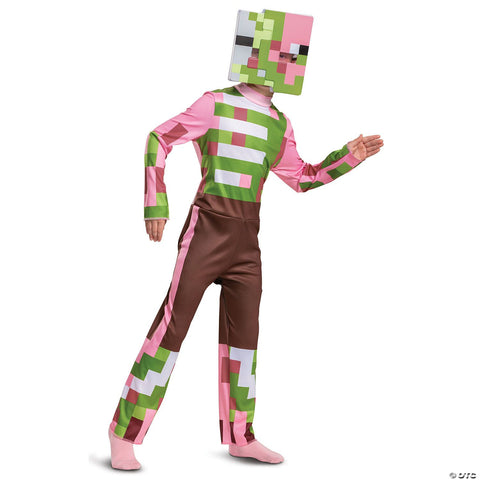 Kids Classic Minecraft™ Zombie Pigman Jumpsuit Costume - Medium 7-8