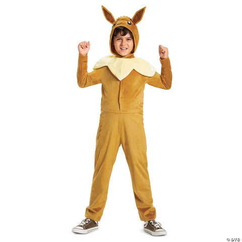 Kids Classic Pokémon™ Eevee Hooded Jumpsuit Costume - Medium 7-8