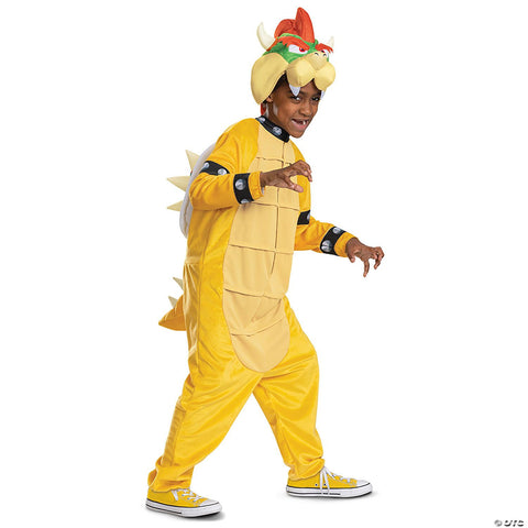 Kids Super Mario Bros.™ Bowser Hooded Jumpsuit Costume - Small 4-6