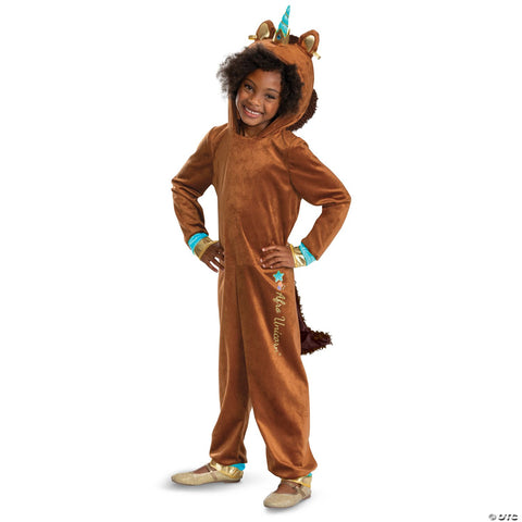 Girl's Deluxe Afro Unicorn® Jumpsuit Costume - Small 4-6X