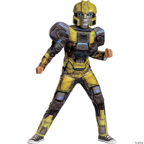 Kids Classic Muscle Transformers One™ Bumblebee/B-127 Costume - Small 4-6