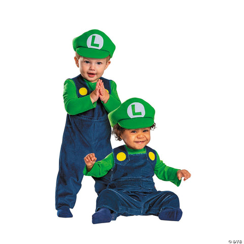 Baby Posh Super Mario Bros.™ Luigi Jumpsuit Costume - 12-18 Months