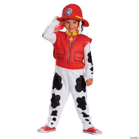Toddler Deluxe Paw Patrol™ Marshall Jumpsuit Costume - Large 4-6X