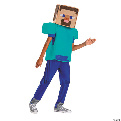 Kids Classic Minecraft™ Steve Pop-Out Costume - Small 4-6