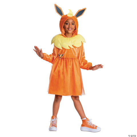 Kids Pokémon™ Flareon Hooded Dress Costume - Medium 7-8