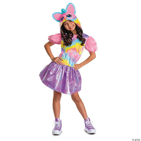Kids Furby™ Tie Dye Hooded Dress Costume - Small 4-6