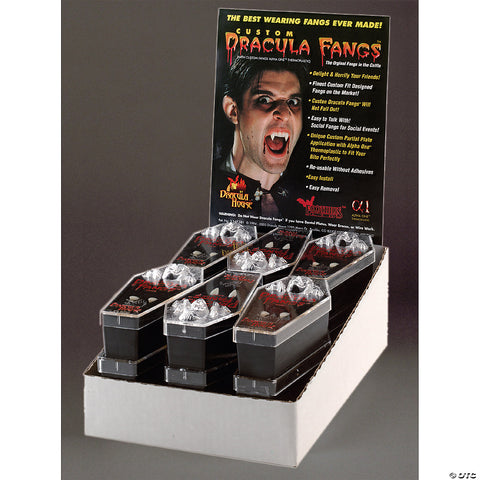 Dracula Fangs Display - 12 Pairs | Horror-Shop.com