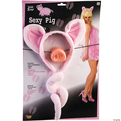 Pig Kit Ears Headband Nose Tail