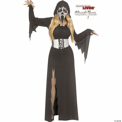 Adults Ghost Face® Mirror Bling Hooded Gown Costume - Large 10-14