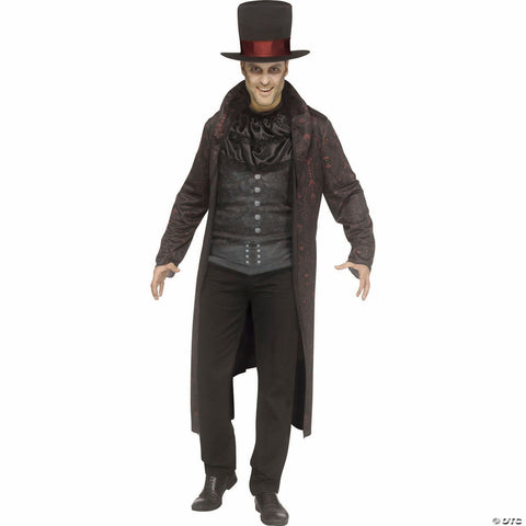 Adults Victorian Vampire Hooded Coat Costume - One Size