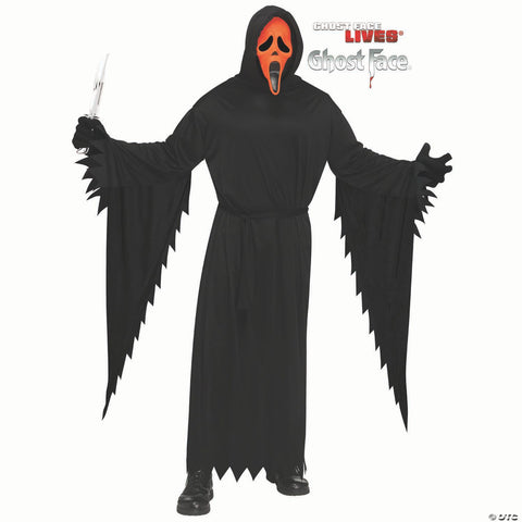 <html>Adults Scream™ Ghost Face<sup>®</sup> Fluorescent Orange Costume One Size</html>