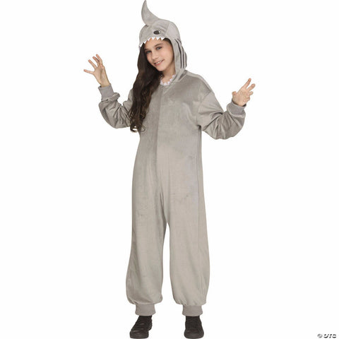 Kids E-Z Shark Hooded Jumpsuit Costume -  12-14
