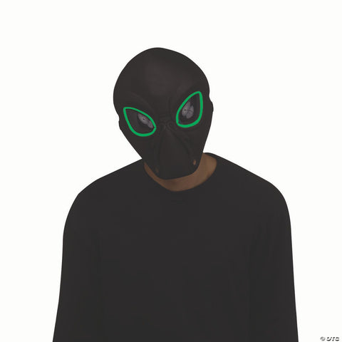 Adults Electro-Luminescent Light-Up Alien Overhead Mask - One Size