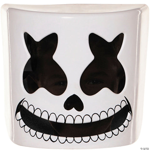 Kids Marshmello Skeleton Plastic Half Mask - One Size
