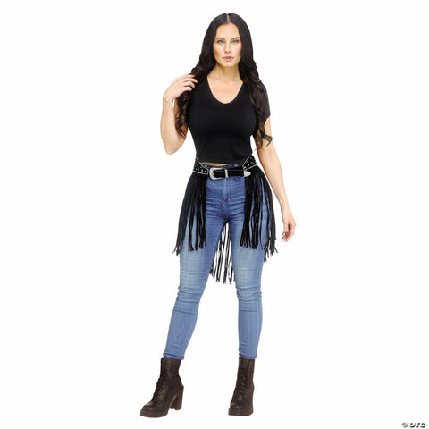 Adults Black Festival Cowgirl Belt Costume Accessory