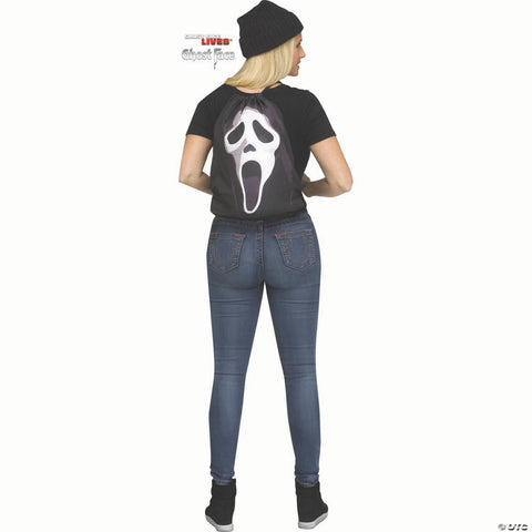 <html>16 1/2" Scream™ Ghost Face<sup>®</sup> Drawstring Backpack Accessory</html>