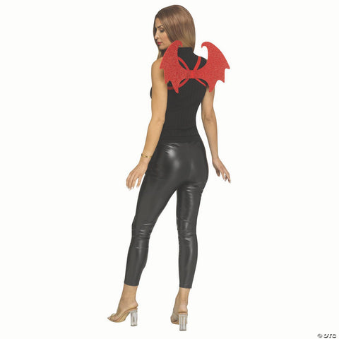 Adults Red Rhinestone Bling Diva Wings Costume Accessory