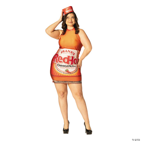 Adults Frank's Red Hot® Sauce Bottle Dress Costume - Large/Extra Large 12-16