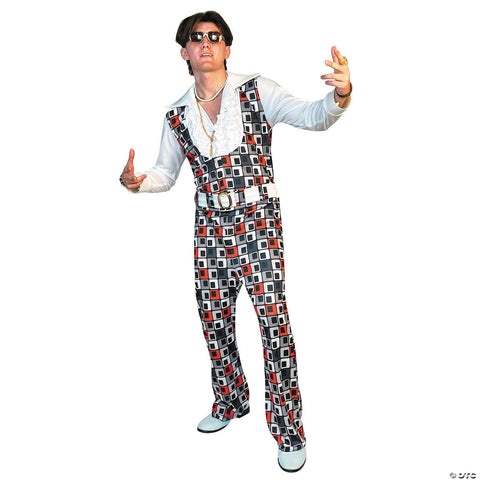 Adults Swaggertown Black & White Cubes Pattern Pantsuit Costume -  44 Regular