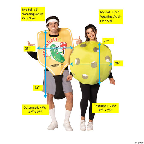 Pickle Ball Paddle/Ball Couple Costume - Adult | Horror-Shop.com