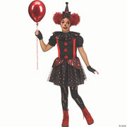 girl-s-black-red-chrome-polyester-clown-costume-large-12-14