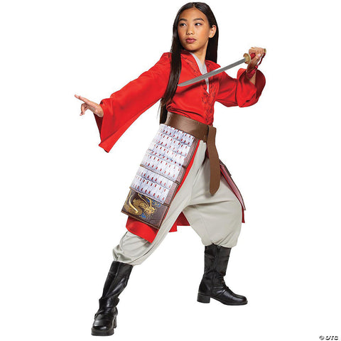 Girl's Mulan Hero Red Dress Deluxe Costume | Horror-Shop.com