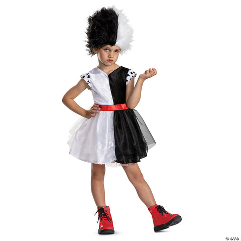 Girl's Toddler Classic Disney's 101 Dalmatians Cruella Costume - Small | Horror-Shop.com