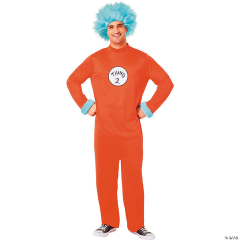 Adults Dr. Seuss™ Thing 1 or Thing 2 Jumpsuit Costume - Small