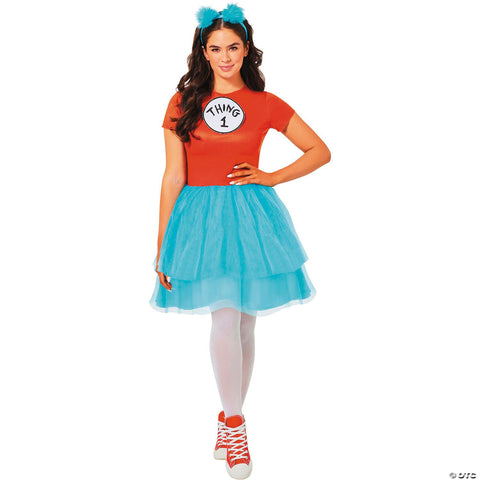 Adults Dr. Seuss™ Thing 1 or Thing 2 Dress Costume -
