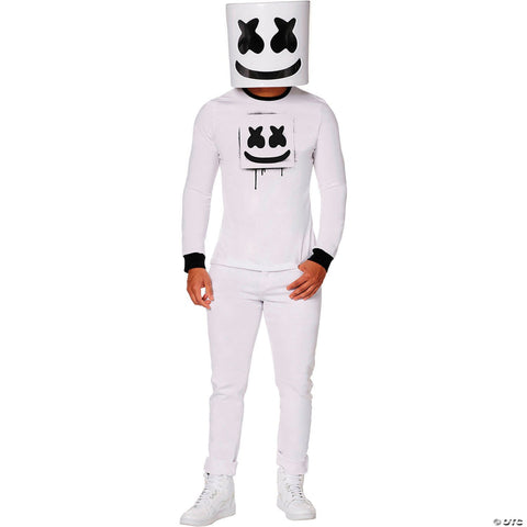 Adults Marshmello Long-Sleeved T-Shirt Costume -
