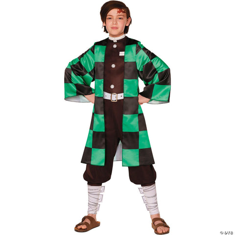 Kids Demon Slayer: Kimetsu no Yaiba™ Tanjiro Kamado Jumpsuit Costume - Medium 7-8