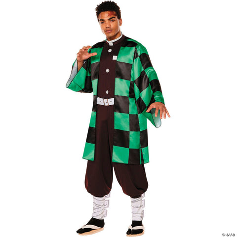 Adults Demon Slayer: Kimetsu no Yaiba™ Tanjiro Kamado Jumpsuit Costume - Small 4-6