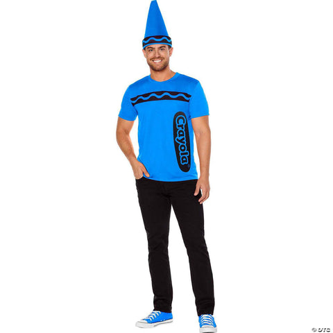 Adults Crayola® Blue Crayon T-Shirt Costume Kit - Small/Medium