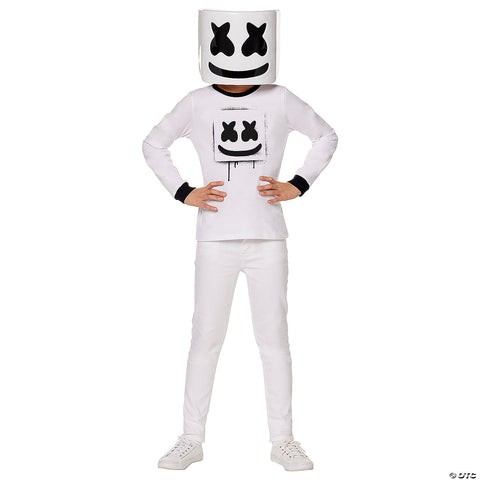 Kids Black & White Marshmello Halloween Costume -  10-12 | Horror-Shop.com