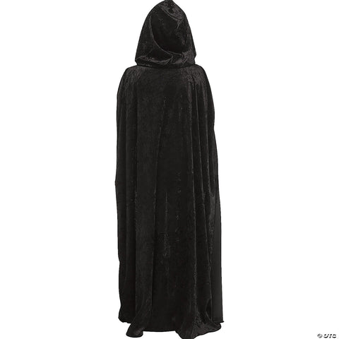 Kids Black Hooded Velour Cape Costume Accessory | Horror-Shop.com