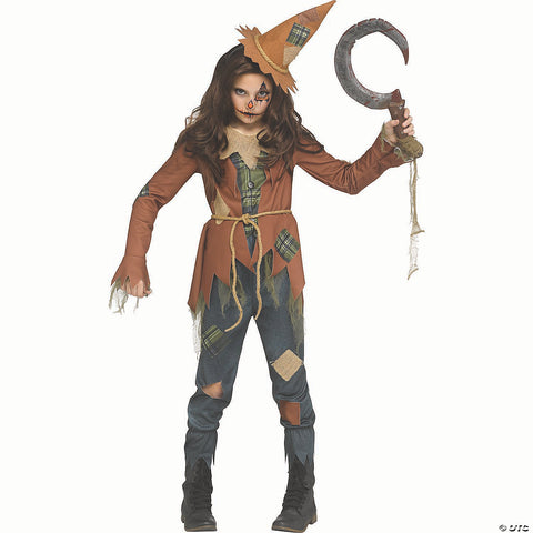 Kids Brown Polyester Scary Crow Scarecrow Costume - Large 12-14 | Horror-Shop.com