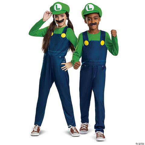 Kids Classic Elevated Super Mario Bros™ Luigi Costume - Small 4-6 | Horror-Shop.com