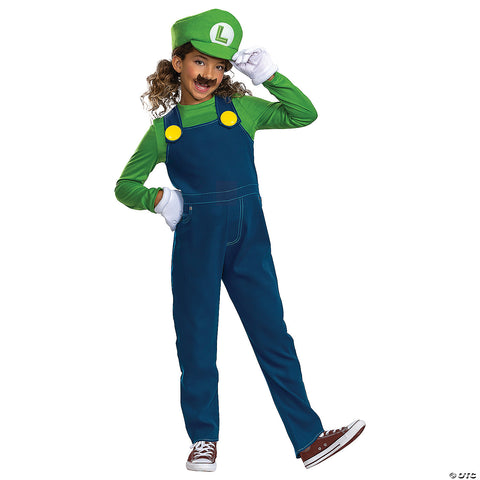 Kids Elevated Super Mario Bros.™ Luigi Costume - Large | Horror-Shop.com