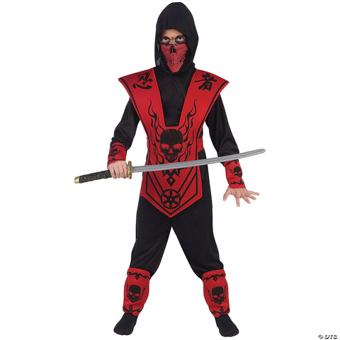 Red & Black Skull Ninja Child Costume | Horror-Shop.com