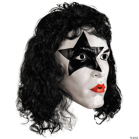 KISS Deluxe The Starchild Overhead Plastic Mask with Wig - One Size | Horror-Shop.com