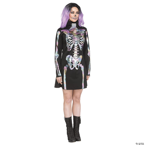 Adults Holographic Skeleton Costume - Medium/Large | Horror-Shop.com