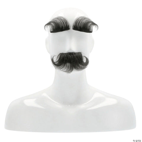 Adults Synthetic Fluffy Eyebrows & Mustache Set -