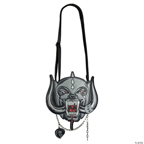 13" Motörhead Warpig Head Vegan Leather Bag with Skull Coin Purse